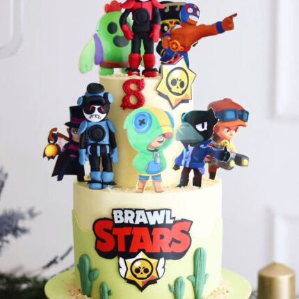Brawl Stars Şöleni Çok Katlı Doğum Günü Pastası